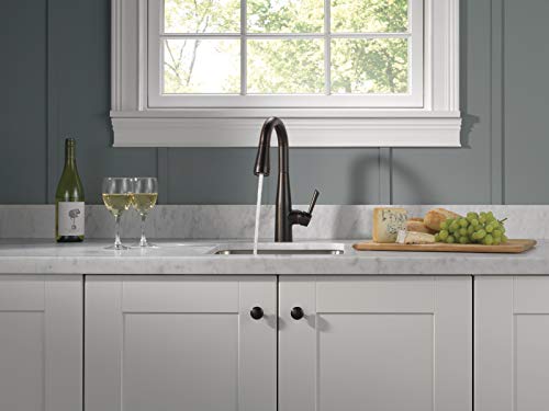 Delta Faucet Essa Bar Faucet Oil Rubbed Bronze, Bar Sink Faucet Single Hole, Wet Bar Faucets With Pull Down Sprayer, Prep Sink Faucet, Faucet For Bar Sink, Venetian Bronze 9913-Rb-Dst #TOP4