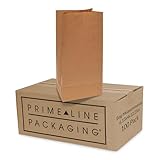 Prime Line Packaging Brown Paper Lunch Bags, Sandwich Paper Sack, Take Out, Goodies, Party Favors, Bakery Use, Bulk, 8 LB, 6.13x4x12.25, 100 Pack