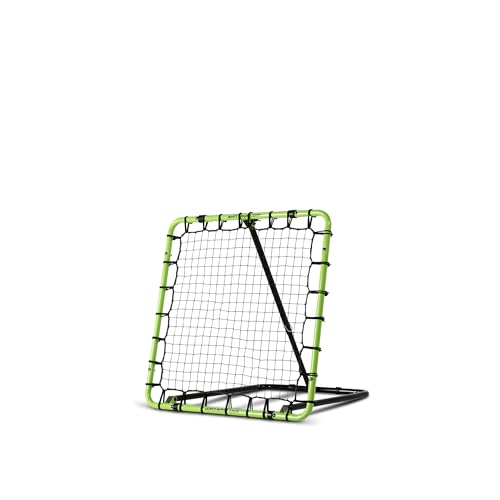 EXIT Toys Tempo Multisport Rebounder - 100x100cm - Trainiere Deine Balltechnik - Für Fußball Volleyball Handball Wasserball und Hockey - Verstellbar in 7 Positionen - Einfach Versetzbar - Schwarz