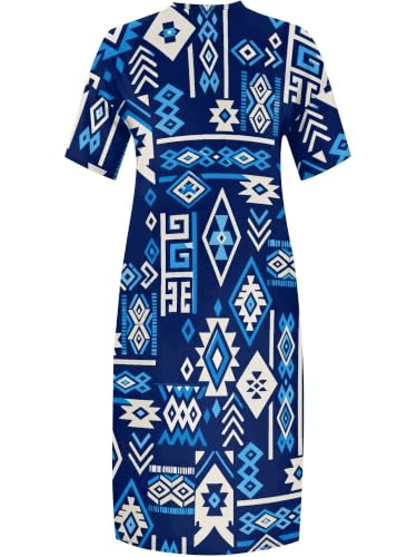 Image of PinkPatty Women's Plus Size Short Sleeve Maxi Dress Casual Loose V Neck Long Dress with Pockets