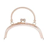 4 farben modell reinigung Größe: 16,5 cm / 6,4 Zoll Home Decoration LMDZ 1Pcs 16.5cm Metallhandtaschen Griffrahmen Kuss-Haken-Verschluss Griff Bogen-Haken for Geldbeutel-Beutel 4 Farben Metallgeldbeutel-Rahmen Craft Supplies ( Color : Rose gold )