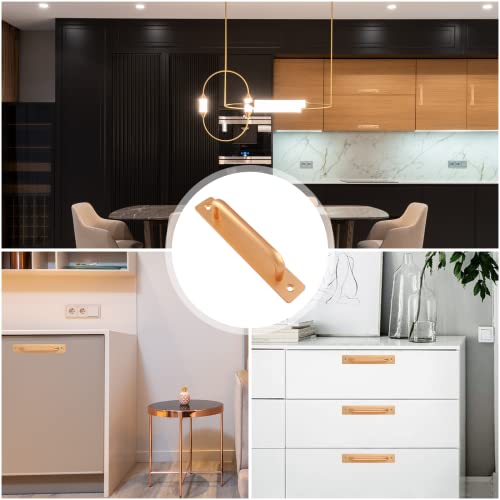 Unlorspy 2 Pack Aluminium Alloy Closet Door Handles With Plate,7.1 Inch /180 Mm Sliding Door Pull Handle With Mounting Screws For Sliding Barn Door,Wooden Door & Cabinet Door (Gold) #TOP6