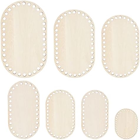 TTYSHIP® 6 Pièces Fond de Panier en Bois Naturel, 20cm Rond Fond de