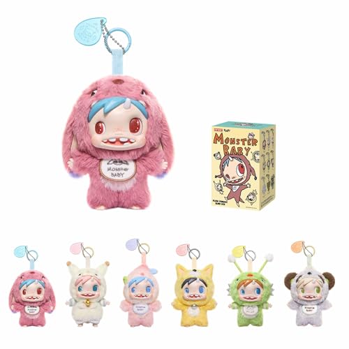 POP MART POLAR-Monster Baby Collection Series Plush Pendant Ver.1 Blind Box, Collectible Toys Decorations, Holiday Birthday Gifts for Girls and Boys, Single Box