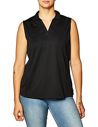 Image of PGA Tour Women's Petite Airflux Sleeveless Polos
