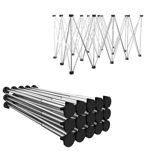 YUQIWKK Banco De Trabajo Plegable De Acero Inoxidable, Estación Obras Móviles con Bolsa Almacenamiento, Montaje Rápido, Mesa De Construcción, para Corte De Construcción De Carpintería(9 Legs)