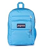 JanSport Mochila para laptop – Bolsa para computador com 2 compartimentos, alças ergonômicas, capa para laptop de 15 polegadas, alça de transporte, Azul elétrico, One Size, Big Student