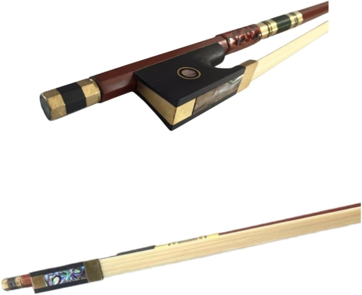Advance Archet de violon 4/4 en pernambouc en crin de cheval octogonal en bois du Brésil 4 à 4 tailles
