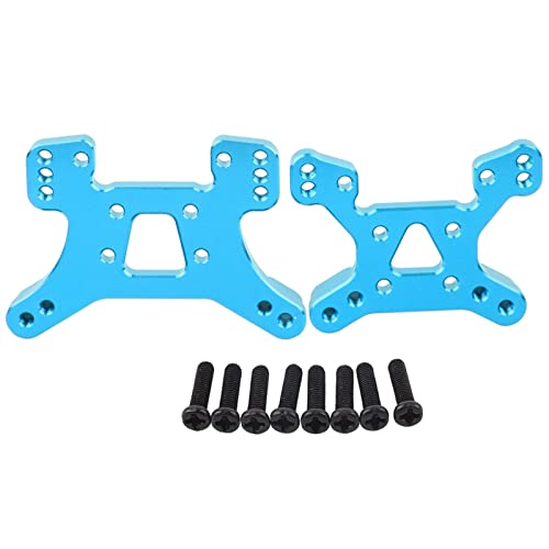 Pilipane Aluminum Alloy Shock Tower Board Set for WLtoys 144001 RC Car Enhanced Replacement Parts (Blue)