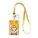 HASFINE ID Badge Holder Cute Credit Card Case Neck Pouch Lanyard with Cartoon Image Keychain for Students Teens Boys Girls Women