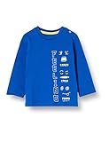  ESPRIT KIDS Baby-Jungen RQ1000212 T-Shirt LS Langarmshirt, Mehrfarbig (Infinity Blue 422), (Herstellergröße: 68)