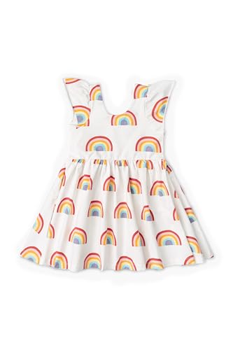 Image of monica + andy Short Sleeve Let's Dance Dress, Organic Cotton Playwear Clothes for Girls, Kids, Toddler & Infant Sizes