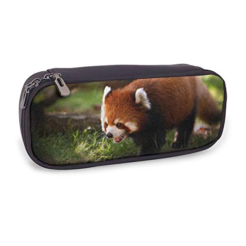 ペンケース おもしろ レッサーパンダ 筆箱 文房具 ペンポーチ 筆入れ PUレザー 大容量 収納 物入れ 軽量 防水 通学 多機能 化粧ポーチ 鉛筆ケース ペン袋 学生用 子供 女の子 男の子