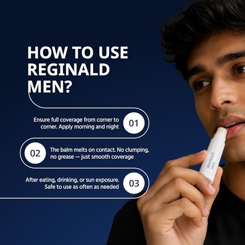Image of Reginald Men Zeus - Lip Balm SPF 30 PA+++ 5g | Brightens Smoker Lips & Repairs Skin Barrier | Softens & Smoothens Rough Texture | Fights Dryness & Pigmentation, Protects from Sun Darkening