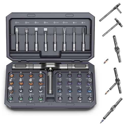 42 in 1 Magnetic Ratchet Screwdriver Set with T-Handle & Case