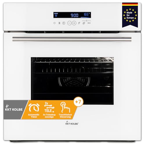 Four encastrable 60 cm | electrique | 70L | 3,3kW | Gril | Circulation de l'air | Air chaud | Tiroirs télescopiques | Timer automatique | EB8015W
