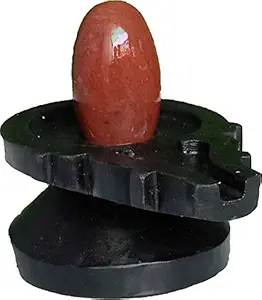 Narmada Shivling with Narmada Stone Yoni Base Stand Narmadeshwar Shivling with Jaladhari & Panipitham Swayambhu Shivling Shivam Vastu Kala Shivling Art