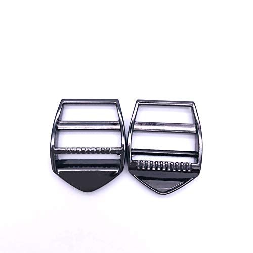 Ladder Lock Slider Buckles 1 inch 12 packs 25mm Strap Buckles Zinc Alloy Tri Glide Adjustable Buckle Slides Rhombus Webbing Strap Release Metal Buckle Fasteners Strap Accessories for Backpack Gunmetal
