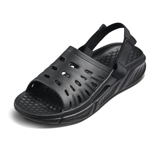 Joybees Mens Trekking Slide Sandals with Backstrap, Athletic Sport Shoes, Hiking, Camping, Water Resistant