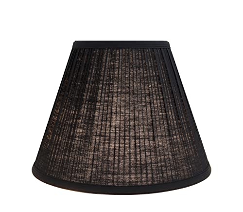 Image of Aspen Creative 59102A Empire Uno Lamp Shade in Black, 5 inch Top x 10 inch Bottom x 8 inch Slant Height, Slip UNO 33mm