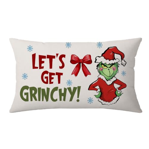 AOFANGGO Christmas Pillow Cover 12x20 Inch Seasonal Throw Pillow Case