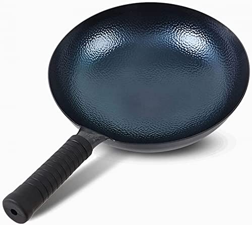 Wok de hierro fundido con mango ergonómico y base plana miniatura 3