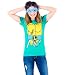 Mighty Fine TMNT Teenage Mutant Ninja Turtles Leonardo Costume Green Juniors T-shirt Tee (Medium)