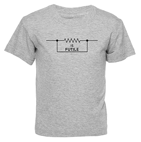 Electrical Engineer Resistor Kinder T-Shirt Grau Jungen Mädchen Rundhals Leicht Beiläufig Kurzarm Kid's Boy's Girl's Crew Neck Grey
