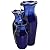 Sunnydaze Glazed Pitchers 11-Inch Blue Ceramic Indoor Tabletop Fountain - Electric Submersible Fountain with Adjustable Flow