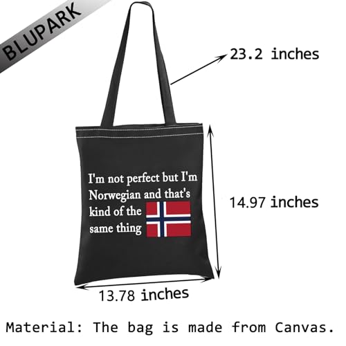 Bolso tote BLUPARK con bandera de Noruega para noruegos miniatura 4