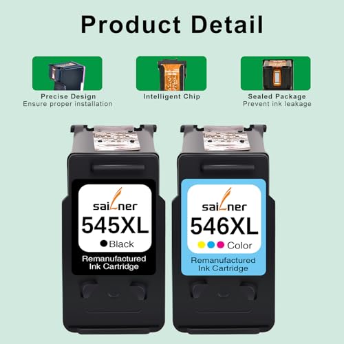 Sailner PG-545XL CL-546XL zamienna kasetka z atramentem dla Canon 545 i 546 dla Pixma TS3350 MX495 TS3150 TS3151 TS3351