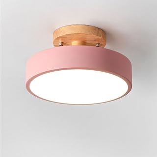 18 cm Durchmesser moderne dimmbare Deckenleuchte 12 W Creative LED Light für Veranda Schlafzimmer (Rosa)