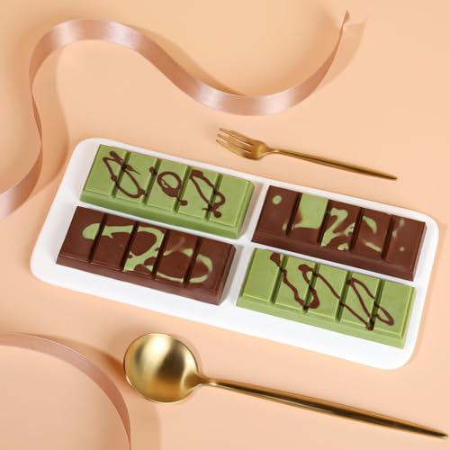 Fimary Chocolate Molds - Non-Stick Chocolate Bar Mold, Food Grade Silicone Deep Chocolate Bar Mold for Dubai Chocolate Bar Pistachio, Chocolate Snacks - Set of 2