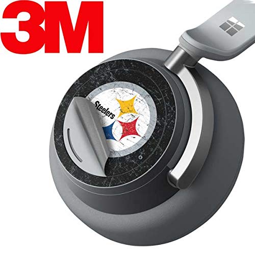 Skinit Decal Audio Skin Compatible with Surface Headphones - Officially Licensed NFL Pittsburgh Steelers Distressed Design