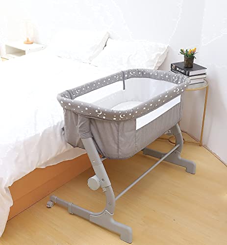 Rdhome Baby Bassinet & Baby Bedside Sleeper, Height Adjustable Portable Infant Cribs For Newborn With Breathable Net Cover, Comfy Mattress,Storage Bag #TOP1