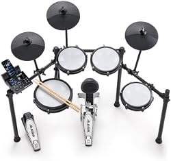 Alesis Nitro Max Kit Eight Piece Electronic Drum Kit with Mesh Heads and Bluetooth