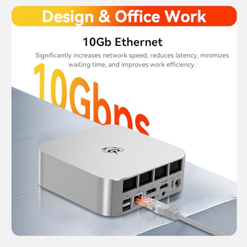 Image of Beelink SER10 MAX Mini PC, AMD Ryzen AI 9 HX 470(4nm, 12C /24T) up to 5.2GHz, Mini Computer 32GB DDR5 RAM 1TB M.2 NVME SSD, Desktop PC 4K@240Hz Triple Display /USB4 /WiFi6 /BT5.2 /10Gbps /W-11 Pro