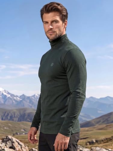 Image of CHKOKKO Men's Winter Wear Cotton High Neck Full Sleeves Regular Fit T-Shirt