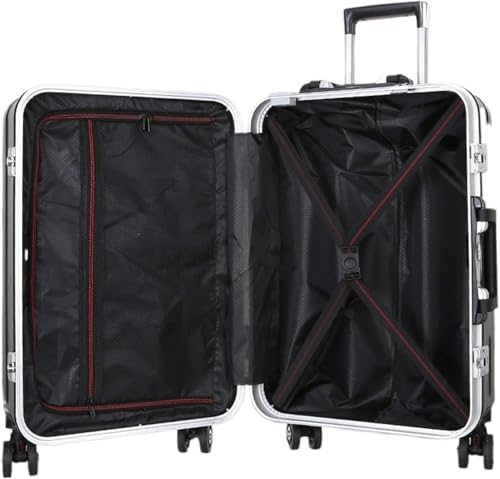 Durable Aluminum Frame USB Rechargeable Hard Shell Carry-On Luggage with Wheels(Blue,20inch) 6