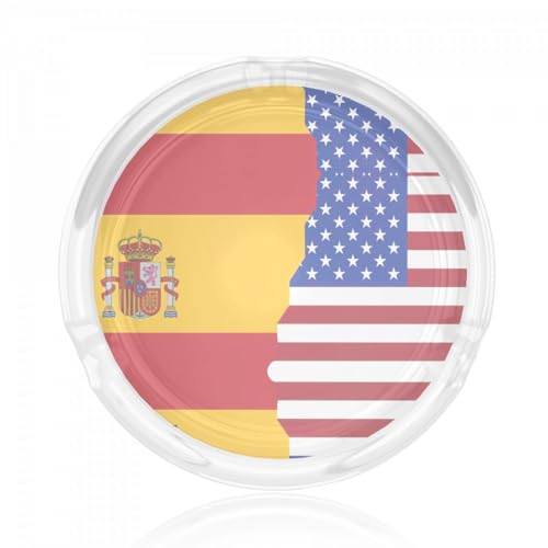 Los ceniceros de cristal con bandera de España americana, ceniceros de cigarros, ceniceros de interior y ceniceros de terraza al aire libre son adecuados para adultos