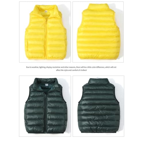 Kids Boys Girls Zip Up Puffer Vest Jacket Plain Sleeveless Mock Neck Thermal Down Coat Winter Warm Cozy Outwear2