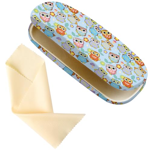 Image of Glasses Case Hard Shell,Portable Protective Eyeglasses Case, Eyeglass Holder Box with Cleaning Cloth, for men women