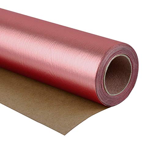 Papier cadeau rose doré brillant en fibres de bois pour sublimer vos messages
