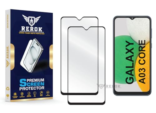Image of Gorilla Tempered Glass Screen Protector Compatible with Samsung Galaxy A03 Core [Pack of 2] | Edge-to-Edge, Bubble-Free, Case Friendly, Easy Installation Kit