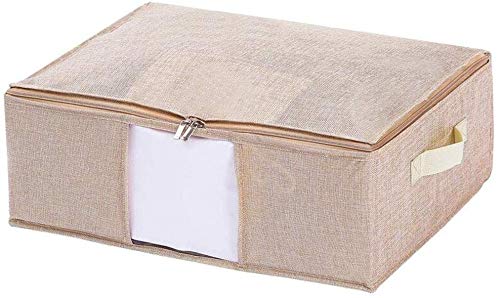 Boîte de rangement pour vêtements sous le lit ou dans l'armoire pliante beige MU