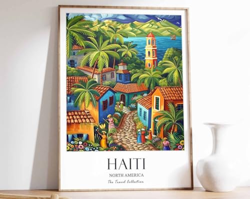 Unicorn Posters - Affiche de voyage à Haiti - A5 - Décoration murale inspirante et motivante pour la vie quotidienne - Citation encourageante