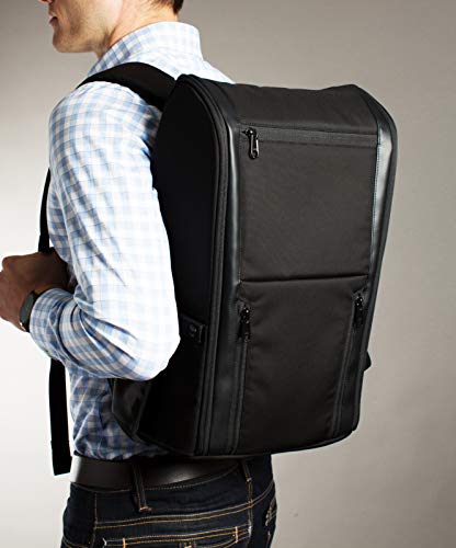 Taskin The Edge - Premium Black Professional Laptop Backpack for Business & Travel - Waterproof for Men & Women