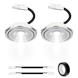 ON-E01-32 Range Hood Light Bulbs Replacement, 12V DC 3W Cooker Hood LED Light Bulbs, Energy Efficient, Long Lifespan, Heat-Resistant Aluminum for Better Heat Dissipation, 6000K Cold White, 2-Pack