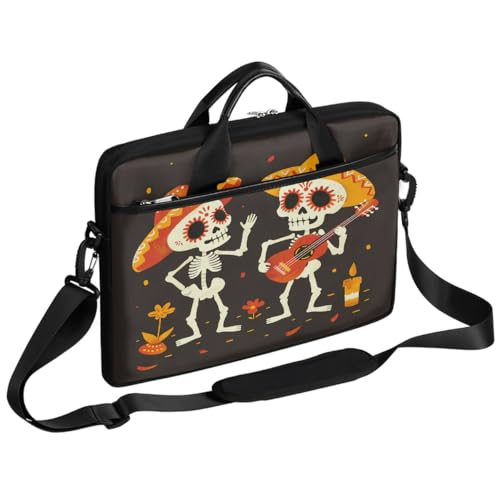 Bolso para portátil con diseño de calaveras mexicanas 15 pulgadas