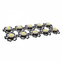 Vrabocry High Power LED Licht, 10 STÜCKE Weiß 4000-4500k Chip LED Hohe Helle Integrierte Chip Lichtquelle Led-Lampe Mit 20mm Schwarz Stern PCB für Birne Lampe DIY BeleuchtungHigh Power LED Licht – Ansicht 2